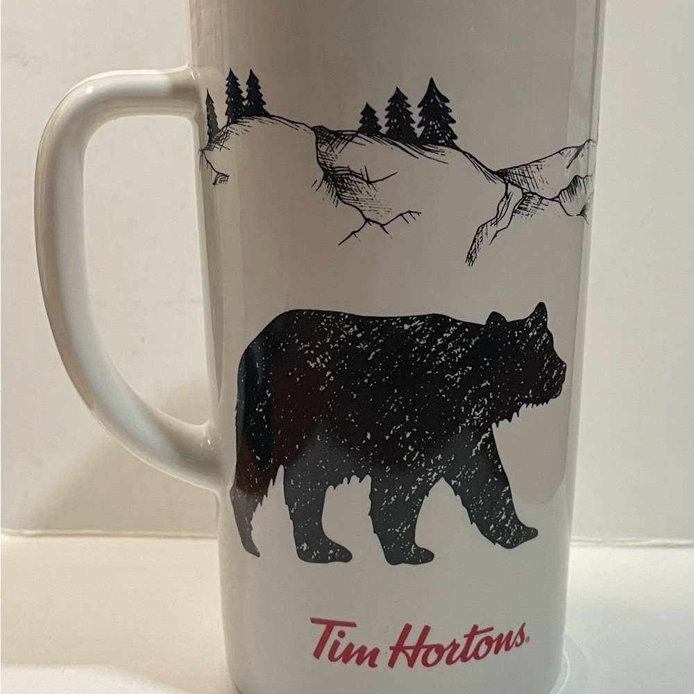 2018 Tim Horton’s White and Black Bear Silhouette Mug